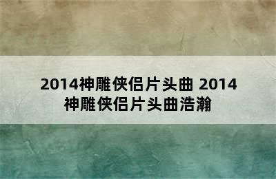 2014神雕侠侣片头曲 2014神雕侠侣片头曲浩瀚